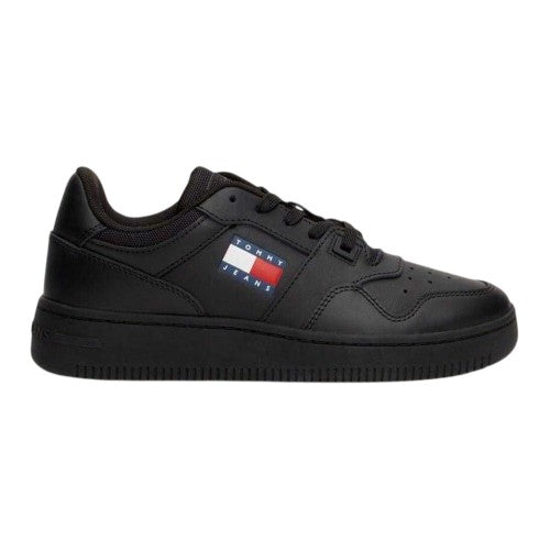 Front - Tommy Jeans Womens/Ladies Retro Leather Basketball Trainers