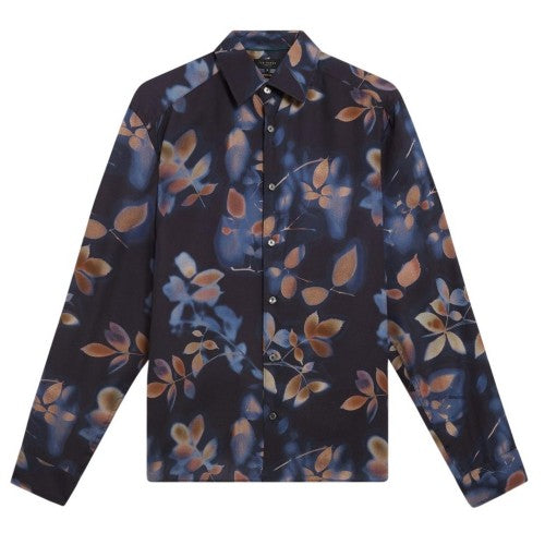 Front - Ted Baker Mens Leaf Print Regular Shirt