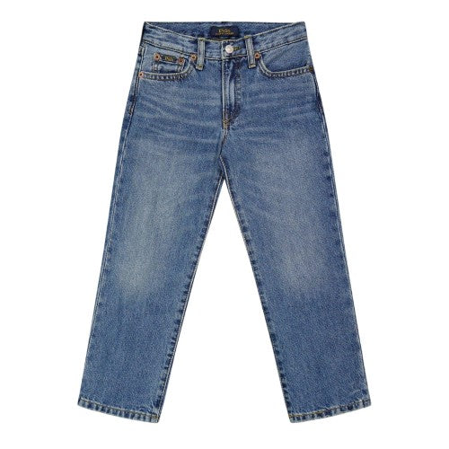 Front - Ralph Lauren Childrens/Kids Denim 5 Pockets Relaxed Fit Jeans
