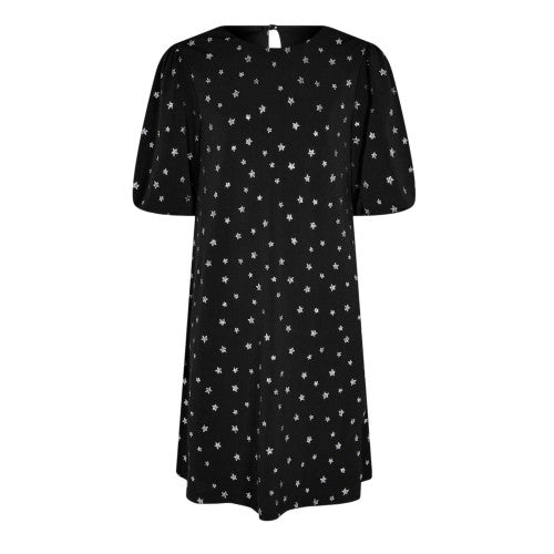 Front - Biba Girls Stars Puff Sleeve Dress