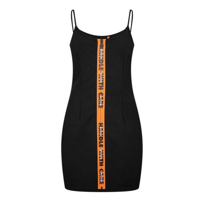 Front - Heron Preston Womens/Ladies Scoop Neck Spaghetti Strap Slip Dress