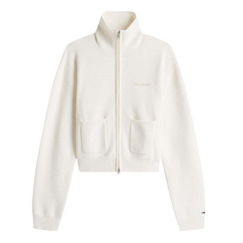 Front - Tommy Jeans Womens/Ladies Cropped Cardigan