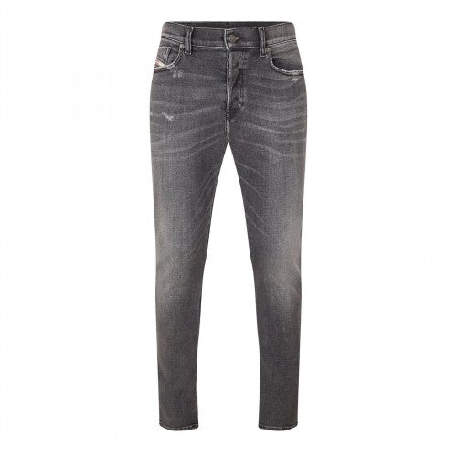 Front - Diesel Mens Fing Denim Fade Straight Leg Jeans