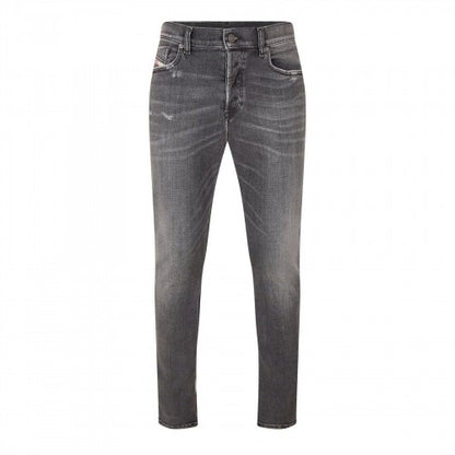 Front - Diesel Mens Fing Denim Fade Straight Leg Jeans