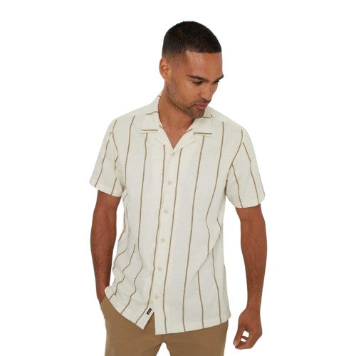 Front - Threadbare Mens Striped Regular Shirt