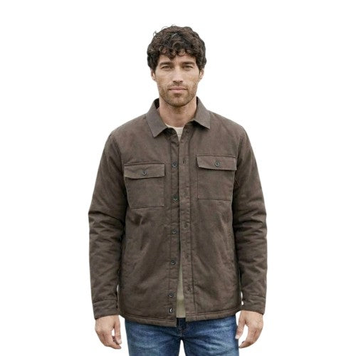 Front - Threadbare Mens Plaid Shirt Jacket