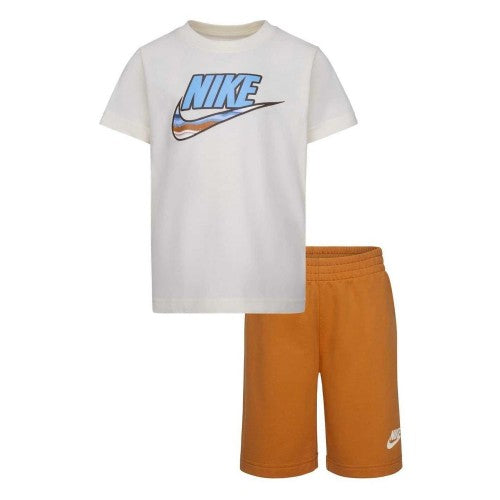 Front - Nike Childrens/Kids Logo T-Shirt & Shorts Set