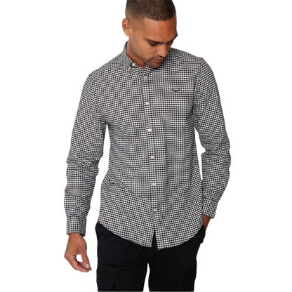 Front - Threadbare Mens Checked Oxford Regular Shirt