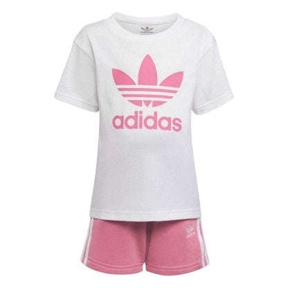 Front - Adidas Childrens/Kids Adicolor T-Shirt & Shorts Set