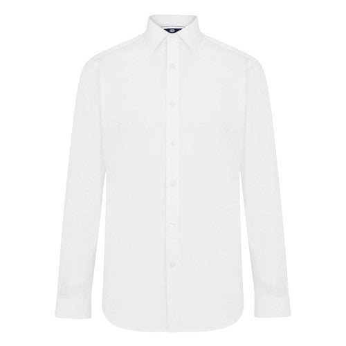Front - Haines and Bonner Mens Poplin Collared Slim Long-Sleeved Shirt