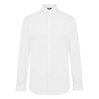 Front - Haines and Bonner Mens Poplin Collared Slim Long-Sleeved Shirt