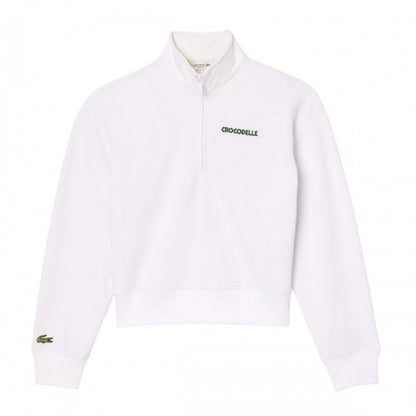 Front - Lacoste Womens/Ladies Quarter Zip Relaxed Fit Sweatshirt