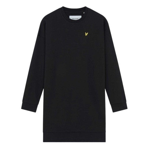 Front - Lyle & Scott Womens/Ladies Logo Long-Sleeved Sweatshirt Dress