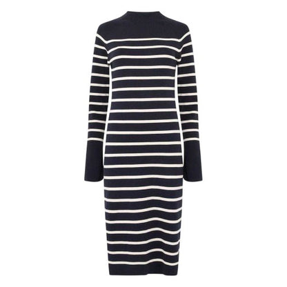 Front - French Connection Womens/Ladies Milena Striped Crew Neck Bodycon Dress