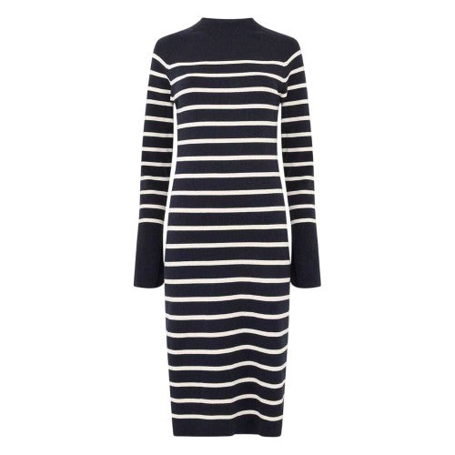 Front - French Connection Womens/Ladies Milena Striped Crew Neck Bodycon Dress