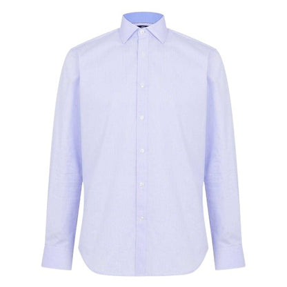 Front - Haines and Bonner Mens Poplin Tailored Long-Sleeved Formal Shirt