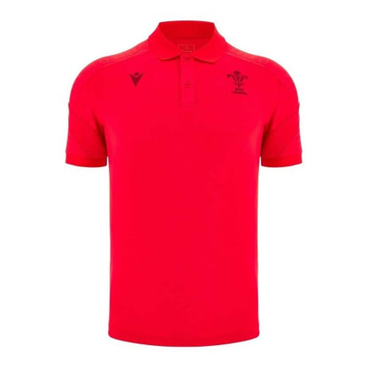 Front - Wales RU Mens 2025 Travel Polo Shirt