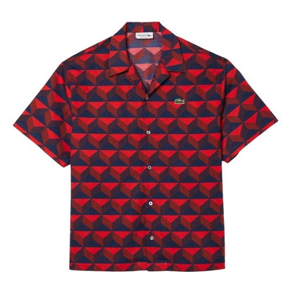 Front - Lacoste Mens Organic Cotton Relaxed Fit Short-Sleeved Shirt