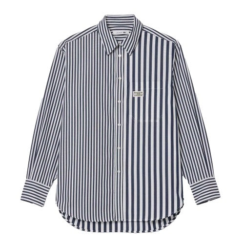 Front - Lacoste Womens/Ladies Bandier Stripe Cotton Shirt