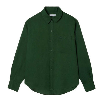 Front - Lacoste Womens/Ladies Lyocell Oversized Shirt