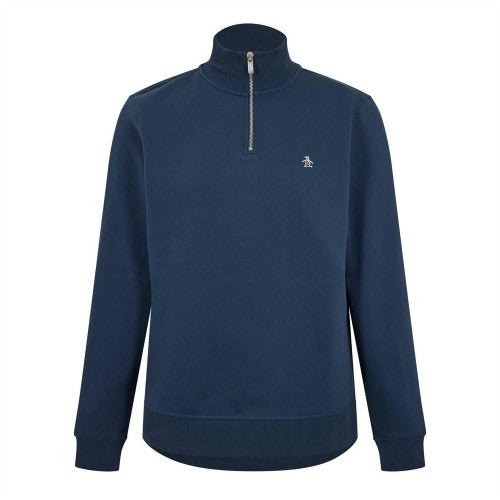 Front - Original Penguin Mens Quarter Zip Sweatshirt