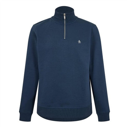 Front - Original Penguin Mens Quarter Zip Sweatshirt