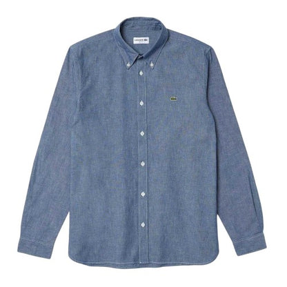 Front - Lacoste Mens Chambray Slim Shirt