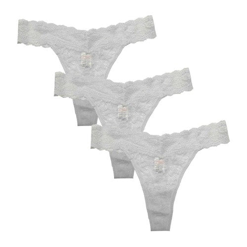 Front - Be You Womens/Ladies Floral Lace Thong (Pack of 3)