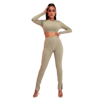 Front - Missy Empire Womens/Ladies Jersey Split Hem Leggings