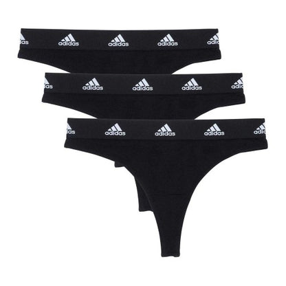 Front - Adidas Womens/Ladies Comfort Active Thong (Pack of 3)