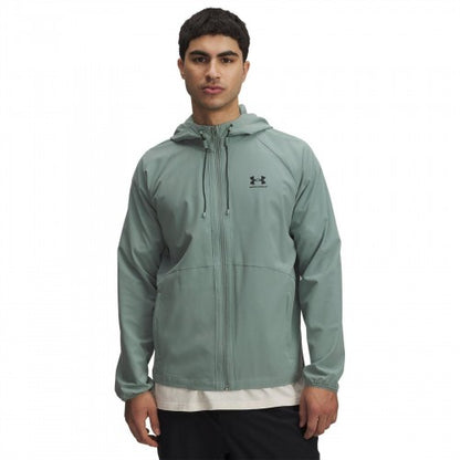 Front - Under Armour Mens Plain Drawstring Windbreaker