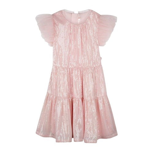 Front - Billieblush Girls Peplum Dress