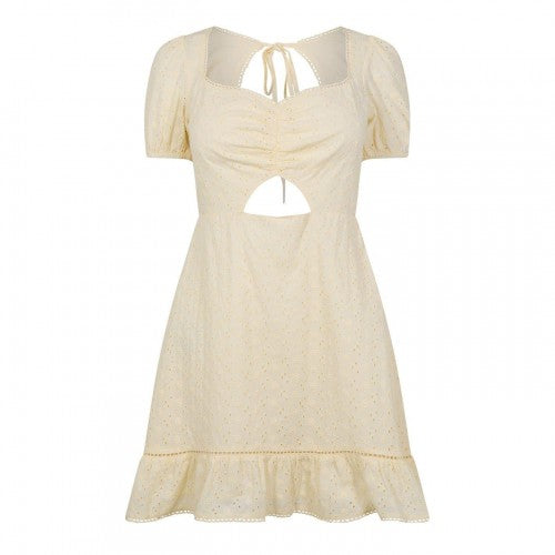 Front - Jack Wills Womens/Ladies Balloon Sleeve Mini Dress