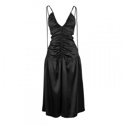 Front - AmyLynn Womens/Ladies Ruched V Neck Midi Dress