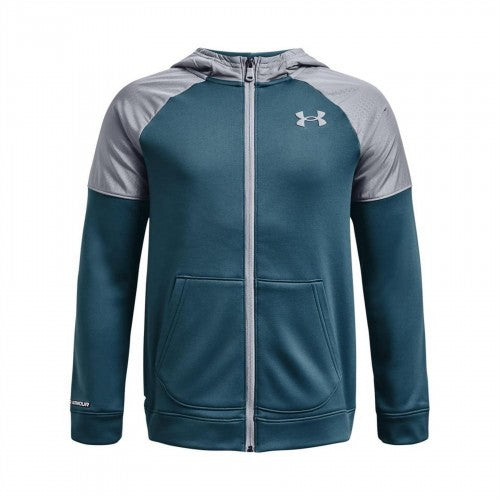 Front - Under Armour Boys Grid Fleece Hoodie