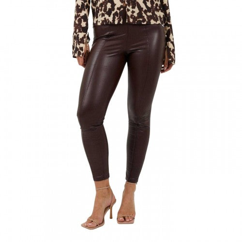 Front - Brave Soul Womens/Ladies Faux Leather Leggings