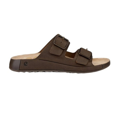 Front - Ecco Mens Cozmo Leather Flat Sandals