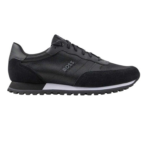 Front - Boss Mens Parkour Leather Low Cut Trainers