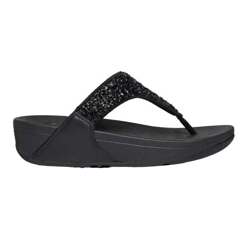 Front - FitFlop Womens/Ladies Lulu Summerfoil Wedge Sandals