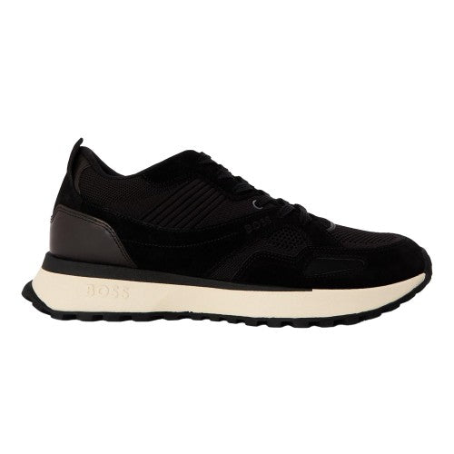 Front - Boss Mens Jonah Run Leather Trainers