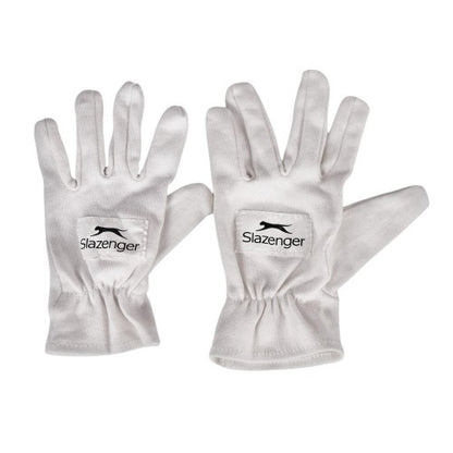 Front - Slazenger Childrens/Kids Cotton Logo Cricket Gloves