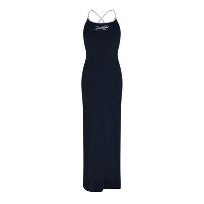Front - Jack Wills Womens/Ladies Halter Neck Maxi Dress