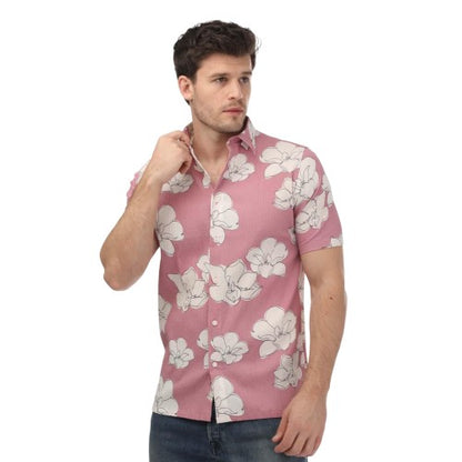 Front - Ted Baker Unisex Adult Coving Floral Seersucker Short-Sleeved Shirt