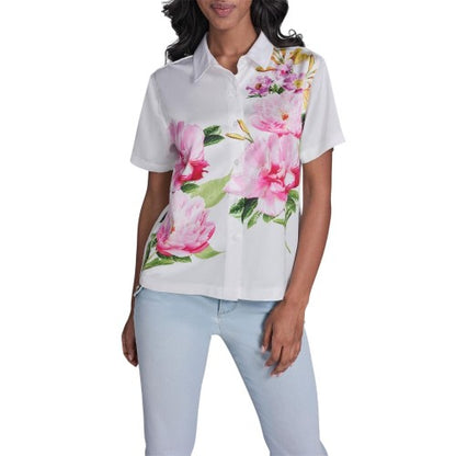 Front - Karl Lagerfeld Womens/Ladies Patterned Shirt