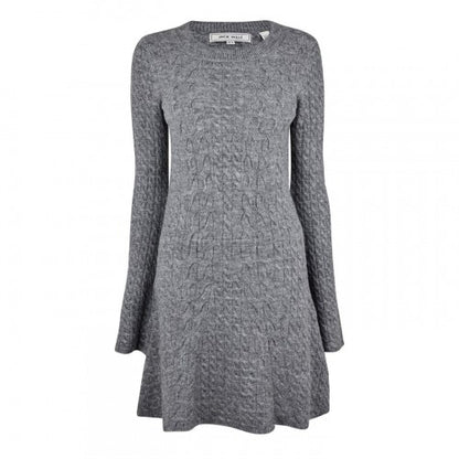 Front - Jack Wills Womens/Ladies Cable Knit Crew Neck Sweater Dress