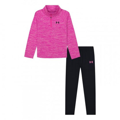 Front - Under Armour Girls Tracksuit Set