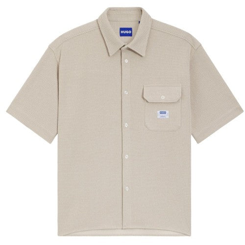 Front - Hugo Mens Ebaffino Ribbed Shirt