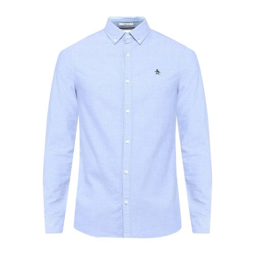 Front - Original Penguin Mens Sticker Pete EcoVero Long-Sleeved Shirt