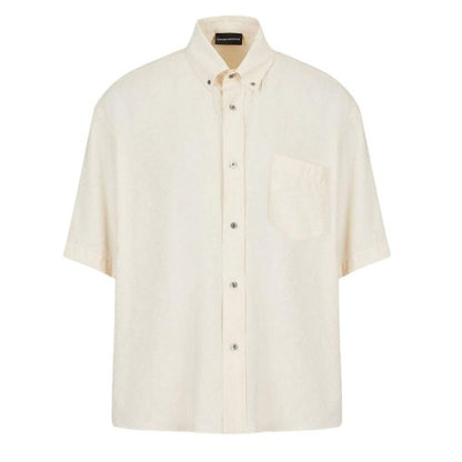 Front - Emporio Armani EA7 Mens Relaxed Fit Short-Sleeved Shirt