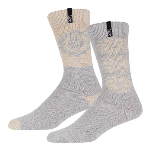 Front - Lee Womens/Ladies Fair Isle Boot Socks (Pack of 2)